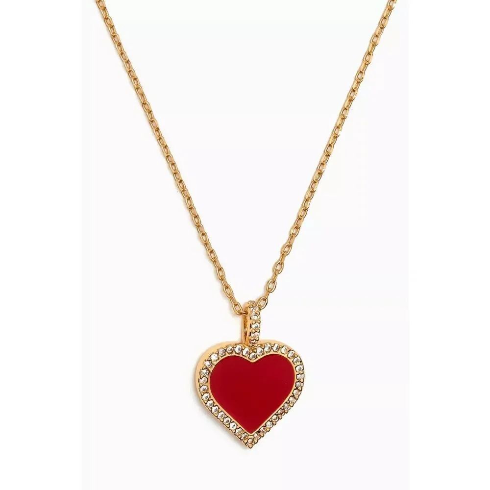 Kate Spade *NEW* Red Pave Heart necklace